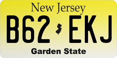 NJ license plate B62EKJ