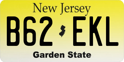 NJ license plate B62EKL
