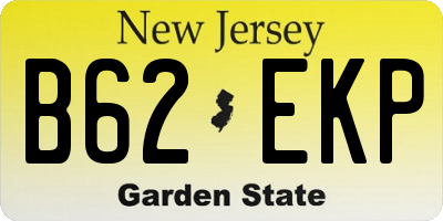 NJ license plate B62EKP