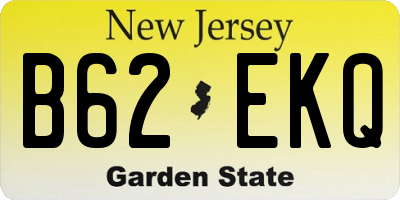 NJ license plate B62EKQ