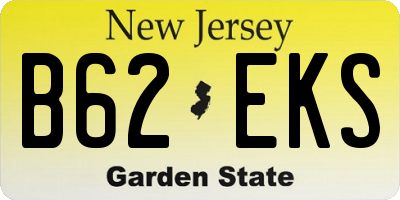 NJ license plate B62EKS