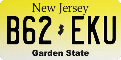 NJ license plate B62EKU
