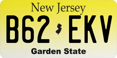 NJ license plate B62EKV