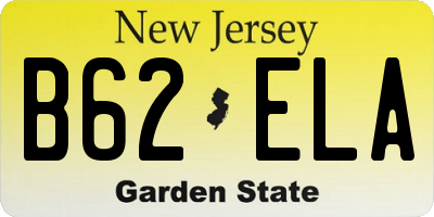 NJ license plate B62ELA