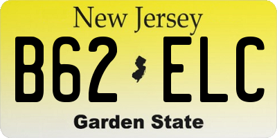 NJ license plate B62ELC