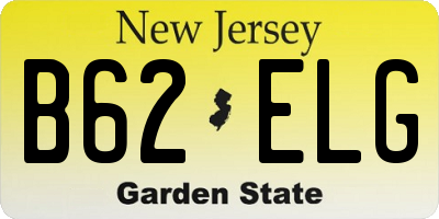 NJ license plate B62ELG