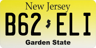 NJ license plate B62ELI