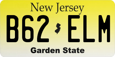 NJ license plate B62ELM