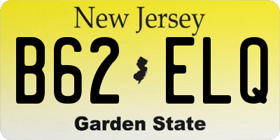 NJ license plate B62ELQ