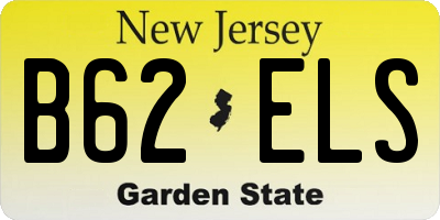 NJ license plate B62ELS