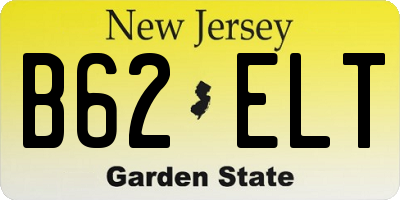NJ license plate B62ELT