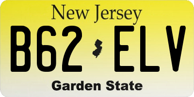 NJ license plate B62ELV