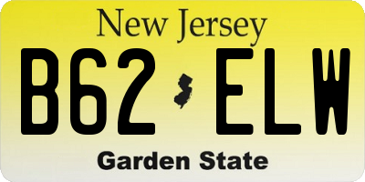 NJ license plate B62ELW