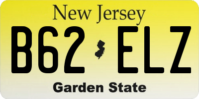 NJ license plate B62ELZ