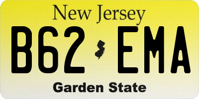 NJ license plate B62EMA