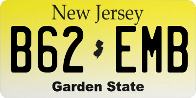 NJ license plate B62EMB