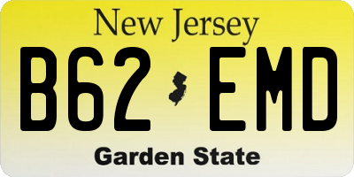 NJ license plate B62EMD