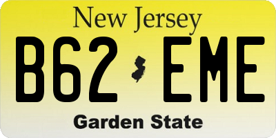 NJ license plate B62EME