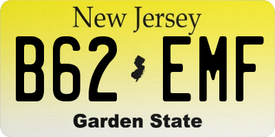 NJ license plate B62EMF