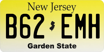 NJ license plate B62EMH