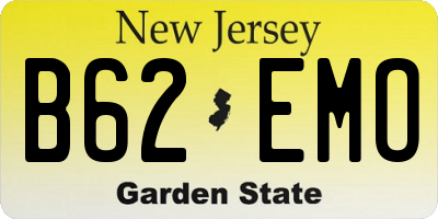 NJ license plate B62EMO