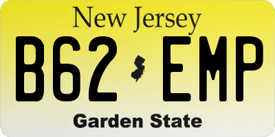 NJ license plate B62EMP
