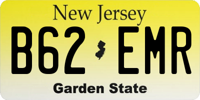 NJ license plate B62EMR