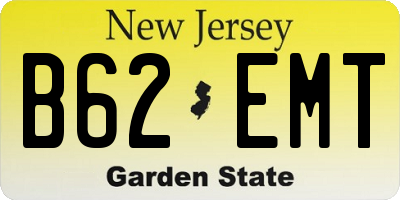 NJ license plate B62EMT