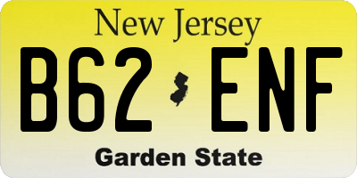 NJ license plate B62ENF