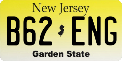 NJ license plate B62ENG
