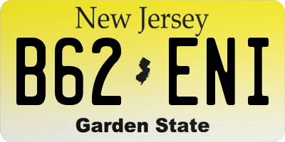 NJ license plate B62ENI