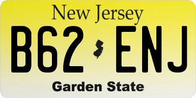 NJ license plate B62ENJ