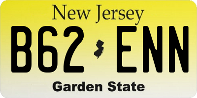 NJ license plate B62ENN