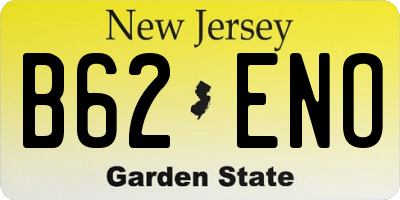 NJ license plate B62ENO