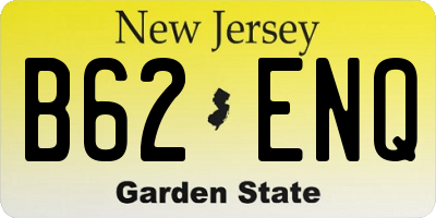 NJ license plate B62ENQ