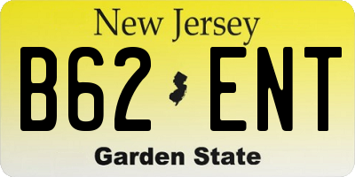 NJ license plate B62ENT