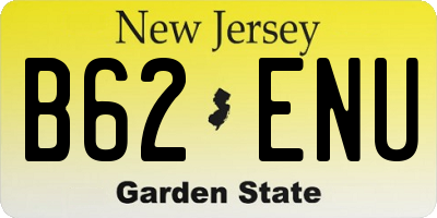 NJ license plate B62ENU