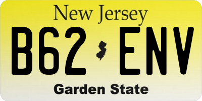 NJ license plate B62ENV