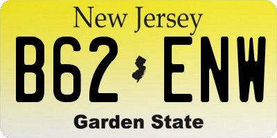 NJ license plate B62ENW