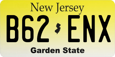 NJ license plate B62ENX