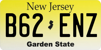 NJ license plate B62ENZ