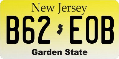 NJ license plate B62EOB