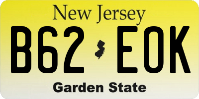 NJ license plate B62EOK