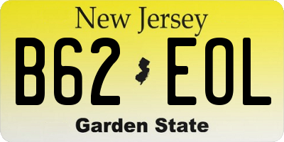 NJ license plate B62EOL