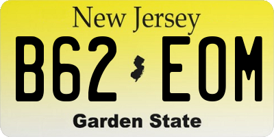 NJ license plate B62EOM