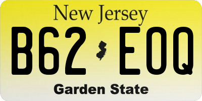 NJ license plate B62EOQ