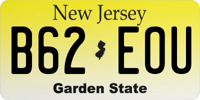 NJ license plate B62EOU