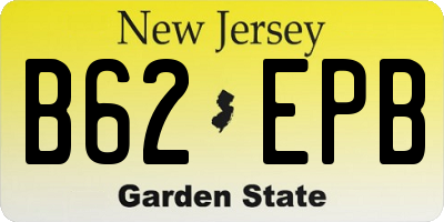 NJ license plate B62EPB