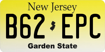 NJ license plate B62EPC