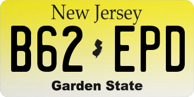 NJ license plate B62EPD